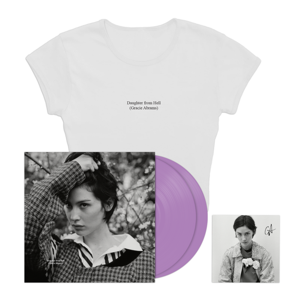 Gracie Abrams Daughter from Hell - Lavender Vinyl (GA Exclusive) + Signed Art Card + Women's Baby T-Shirt Vinyl 446490