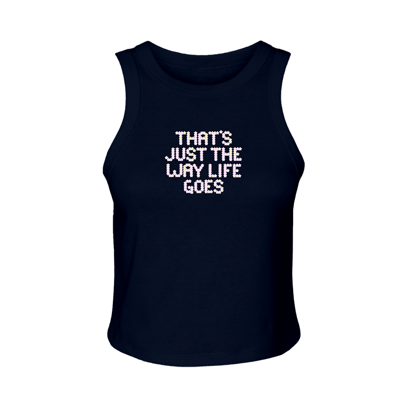 Gracie Abrams Navy That's Just the Way Life Goes Ribbed Tank Top 384038