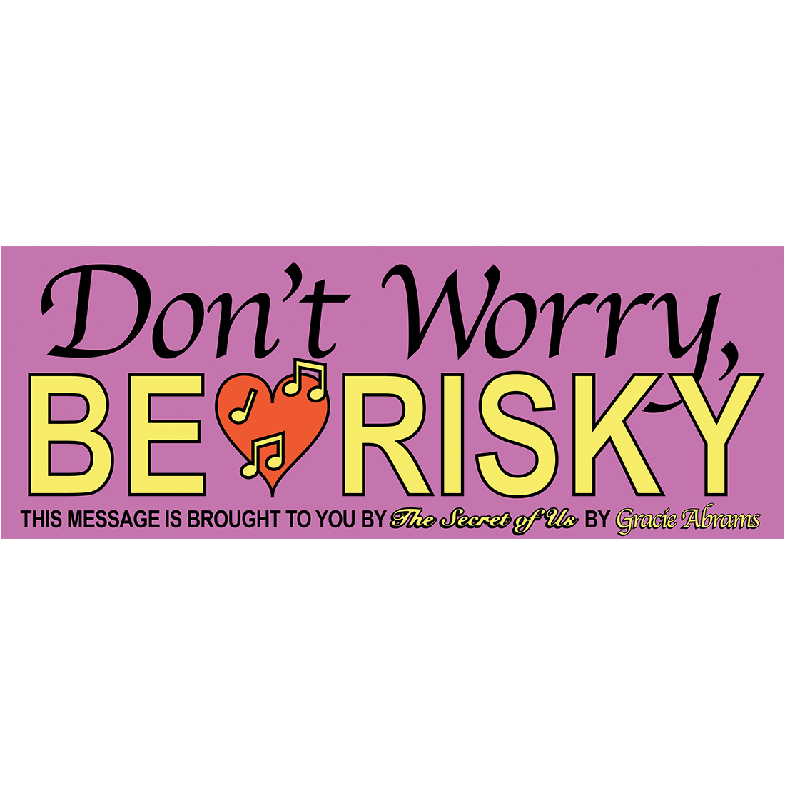 Gracie Abrams The Secret of Us Bumper Sticker Set-of-4 Autoaufkleber 369800