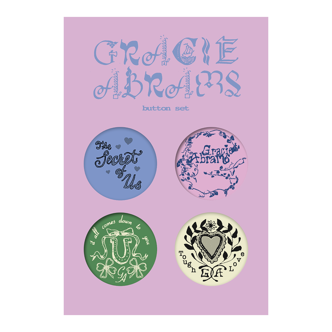 Gracie Abrams The Secret of Us Button Pack Button Set 383993